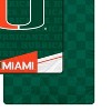 NCAA Miami Hurricanes Diagonal Ghost Checker Double Sided Blanket - 2 of 3