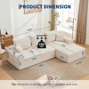 ODK 110" Modular Sectional Sofa, L-Shaped Cloud Couch with Chaise Lounge, Boneless Deep Seat Sofa for Living Room, Plush Corduroy Fabric - 2 of 4