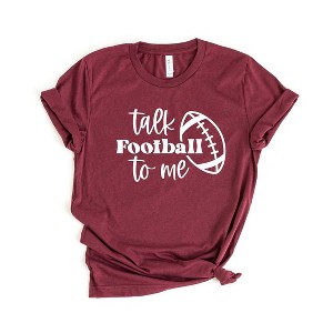 Simply Sage Market Women's Talk Football To Me Ball Short Sleeve Graphic Tee - 1 of 4