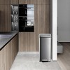 8 Gallon Trash Bin, Stainless Steel Trash Can with  Removable Inner Bucket, Soft Close Lid - 3 of 4