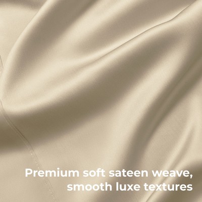 Queen Off-White Bamboo Cotton Deep Pocket Sheet Set