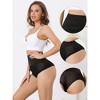 INSPIRE CHIC Women's High-Waisted Light Breathable Control Panties 3 Packs - 3 of 4