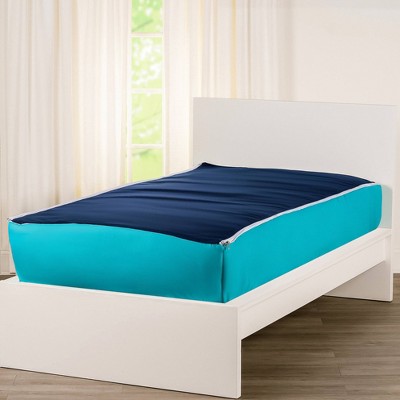Twin Turquoise and Orange Microfiber Bed-in-a-Bag Set