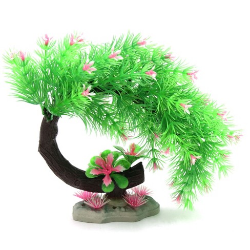 Unique Bargains Plastic Needle Leaves Tree Aquarium Fish Betta Tank Landscape Ornaments - image 1 of 3