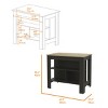 INFURNIC Kitchen Carts and Islands Kitchen Island with Open Storage Shelves and Spacious Prep Surface, Black, 27.5"*40.5"*35.4" - 2 of 4