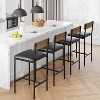 Jojoka Dining Bar Table Set for 2 with 3 Storage Shelves,Pub Bar Counter Table with 2 Footrest Chairs - 3 of 4