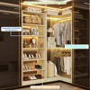Aheaplus Corner Closet Organizer with 2 Hanging Rods, Walk-In Closet System with Shoe Rack - 4 of 4