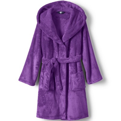Lands' End Kids Hooded Fleece Solid Robe