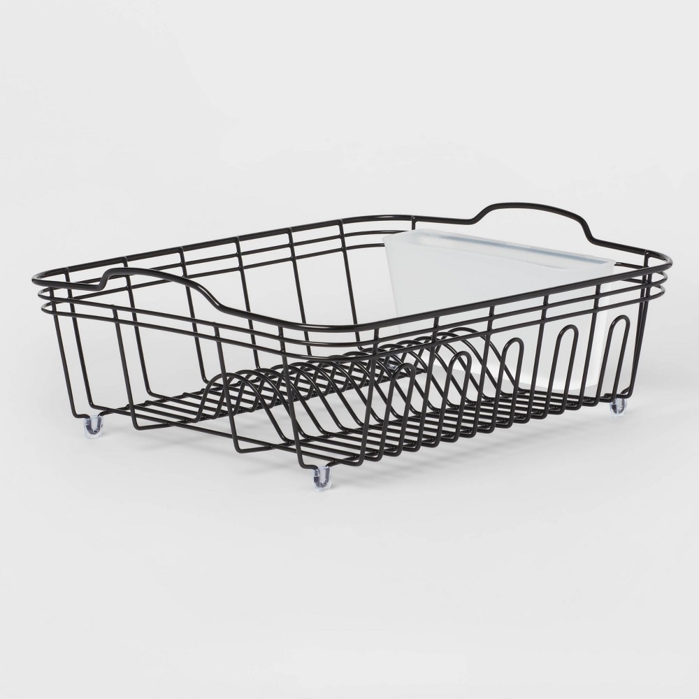 14.1" x 6.4" x 17.9" Steel Dish Drainer Black - Threshold