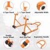 Motorcycle Stand Lift, 850lbs Front Rear Combo Stand Lift Stand, Front Wheel Fork Stand, Universal Motorcycle Paddock Stand Wheel Lift Stand - 4 of 4