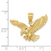 Black Bow Jewelry 14k Yellow Gold Eagle Pendant, 28mm (1 1/8 Inch) - 4 of 4