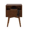 Doris 2 - Drawer Mid-century Nightstand with  Built-In Outlets | HULALA¬†HOME - 2 of 4