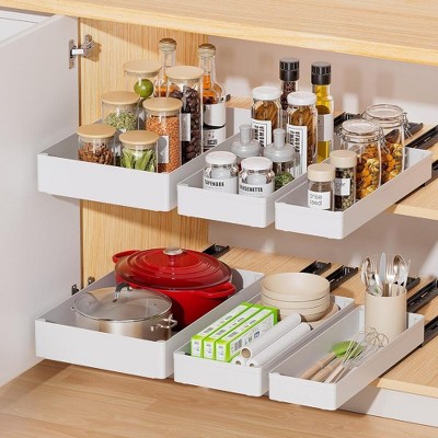Pull Out Cabinet Organizer,Heavy Duty Pantry Shelves Storage and Organization, Cabinet Roll Out Drawers for Kitchen Pantry Bathroom