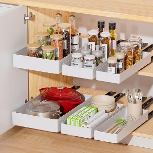 Pull Out Cabinet Organizer,Heavy Duty Pantry Shelves Storage and Organization, Cabinet Roll Out Drawers for Kitchen Pantry Bathroom - 1 of 4