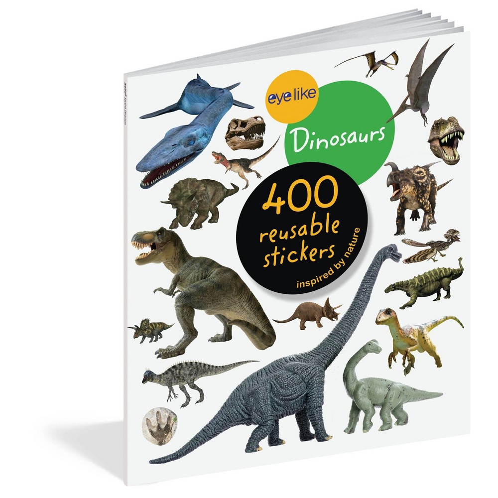Eyelike Stickers Dinosaurs - Workman: 400 Reusable Kids & Planner Stickers, 12 Sheets, Dinosaur Theme