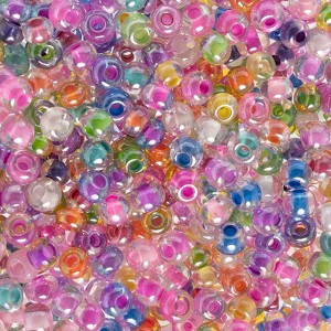 Czech Glass Seed Beads 6/0 (23g) Colorlined Mix Bead for Jewelry Making - 1 of 4