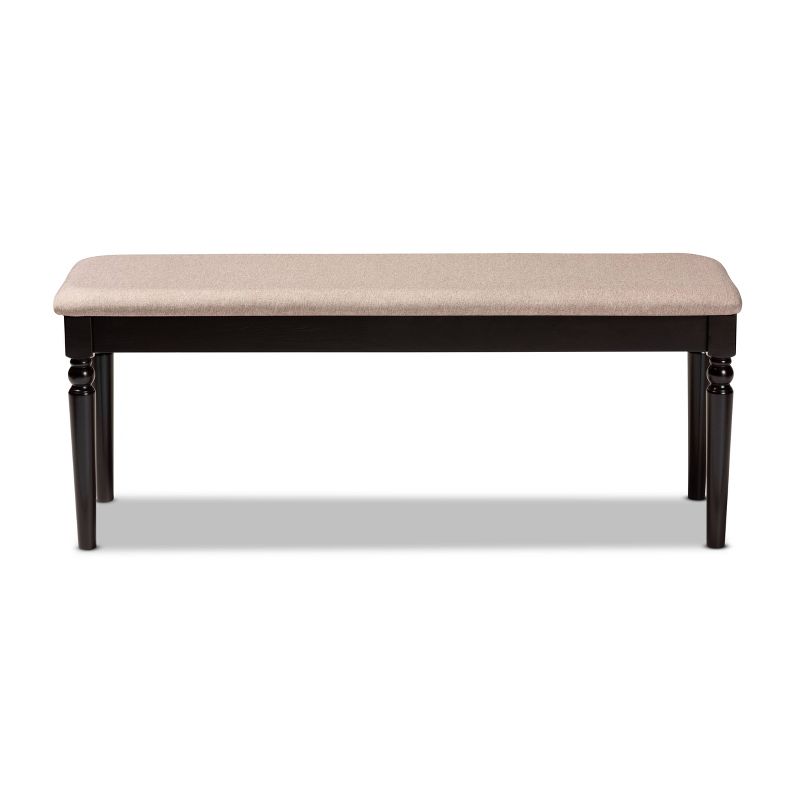 Giovanni Fabric Upholstered and Wood Dining Bench - Baxton Studio, 3 of 9