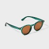 Men's Round with Teardrop Metal Sunglasses - Goodfellow & Co™ Green - 2 of 2