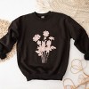 S.W.Smiley Pink Flower Silohuette - Women's Graphic Sweatshirt - 2 of 4