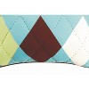 C&F Home 18" x 18" Argyle Aqua Quilted Pillow - 3 of 4