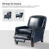 Deborah Modern Wooden Upholstery Modern Genuine Leather Recliner with Nailhead Trim for Living Room and Bedroom  | ARTFUL LIVING DESIGN - 4 of 4
