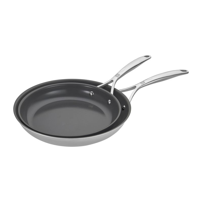ZWILLING Energy Plus 2-pc Stainless Steel Ceramic Nonstick 10-in & 12-in Fry Pan Set, 1 of 4