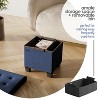 StorageBud Storage Ottoman for Bedroom End of Bed, Velvet Storage Bench, Large Storage Ottoman Bench, Entryway Bench with Storage - 3 of 4