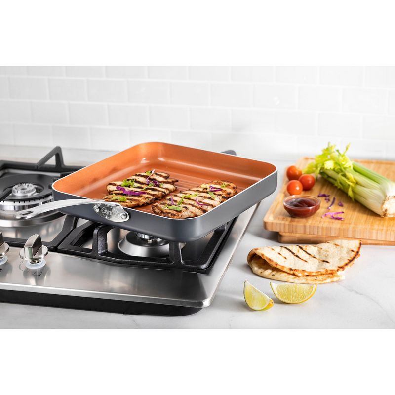 Gotham Steel  10.5'' Nonstick Square Grill Pan, 2 of 5