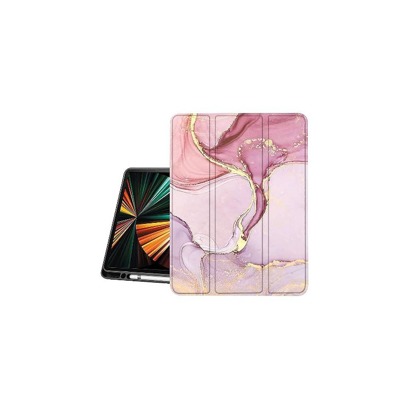 SaharaCase Marble Series Folio Case for Apple iPad Pro 12.9" (4th 5th and 6th Gen 2020-2022) Pink, 2 of 7
