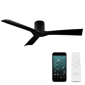 Modern Forms Aviator 3-Blade Smart Flush Mount Ceiling Fan in Matte Black - 1 of 4