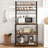 Kitchen Bakers Rack with 6 Hooks - 3 of 4