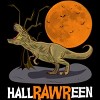 Women's Design By Humans Halloween T Rex Hallrawreen Dinosaur Jurassic By RainforestRoom Racerback Tank Top - 2 of 3