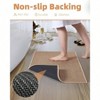 Non - Slip Bath - Mats Bathroom Rubber - Backing Braided Absorbent Washable Rug Fit Under Door Quick Dry Floor 24x47 Beige - 4 of 4