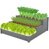 3-Tier Wooden Raised Garden Bed with Open Bottom, Convertible Design, and Varying Depths for Vegetables, Flowers, Herbs - 4 of 4