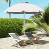 Outsunny 5.7' Beach Umbrella with Cup Holders, Hooks, Vented Canopy, Portable Outdoor Umbrella - 3 of 4
