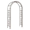 Plow & Hearth Montebello Gunmetal Garden Arbor 7 Feet | Slim Metal Arch with Iron Trellis for Climbing Plants | Wedding Arbor | Outdoor Patio Garden - 4 of 4