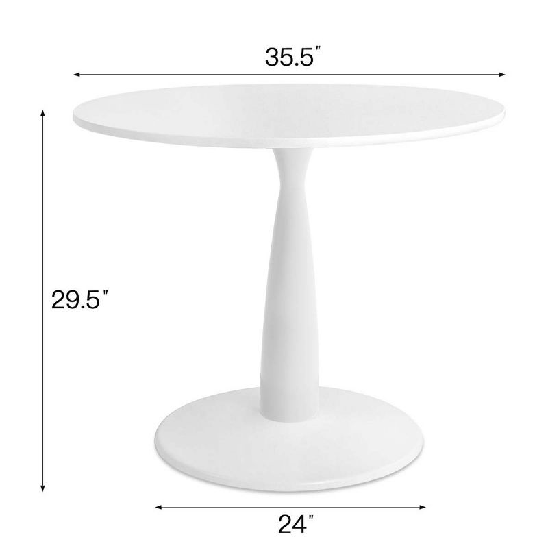 35.5'' Haven Round Top Pedestal Dining Table-The Pop Maison, 5 of 8