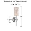 Vienna Full Spectrum Cesenna Modern Wall Light Sconce Chrome Hardwire 4 3/4" Fixture Clear Crystal Cylinder for Bedroom Bathroom Vanity Reading House - 4 of 4