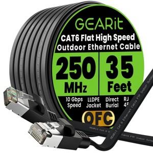 GEARit Black Cat6 Flat Outdoor Ethernet Cable - 1 of 4