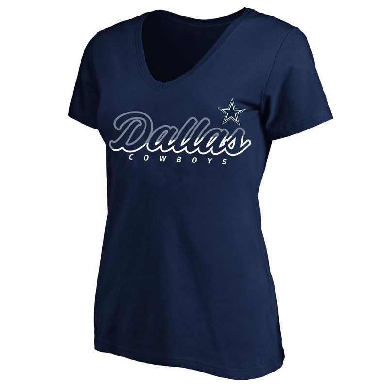 NFL Dallas Cowboys Short Sleeve V-Neck Plus Size T-Shirt, 1 of 4