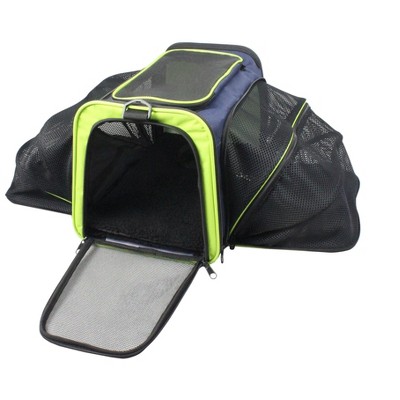 Pet Life Roomeo Folding Collapsible Airline Approved Pet Dog Carrier Crate, Expandable to 29" Wide, Multiple Colors