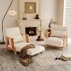 ATJafurn Accent Chairs Set of 2 for Living Room, Modern Sofa Chair with Pillow and Wood Frame, Comfy 3 in 1 Folding Sofa Bed for Bedroom Home Office - 2 of 4