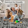 5x7 Washable Rug Modern Geometric Rug with Non Slip Backing Foldable Low Pile Carpet Ultra - 4 of 4