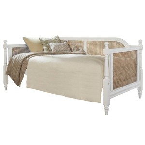 Twin Melanie Upholstered Daybed White Fabric - Hillsdale Furniture - 1 of 4