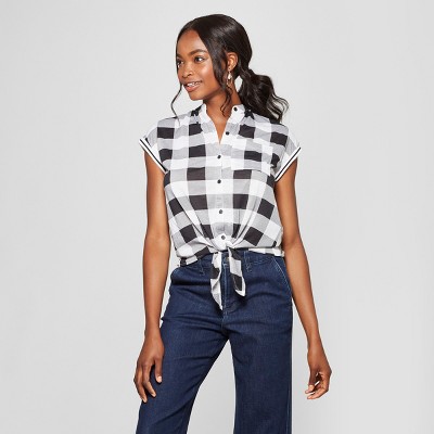 black button up shirt womens target