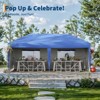 10x20 Pop Up Canopy with Sidewalls - Heavy Duty Canopy Tent with Roller Bag,Adjustable Height,4 Weight Bags,8 Stakes & 6 Guy Ropes Included - 3 of 4