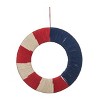 Transpac Foam 18.5 in. Red White and Blue 4th of July Patriotic Ribbon Wrapped Americana Wreath - image 3 of 4