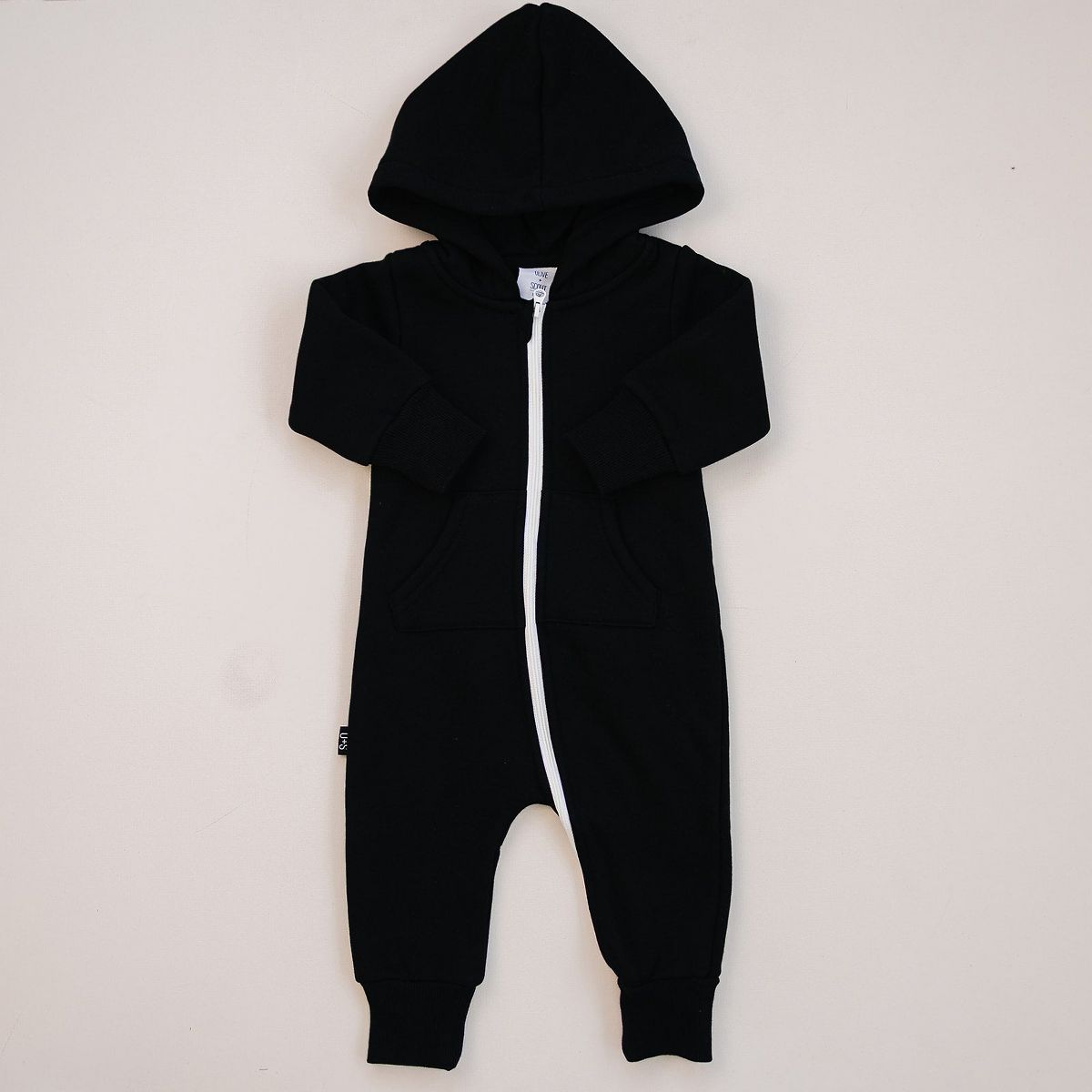 Kids Zion Hooded Zip-Up Sweatsuit One-Piece - Olive + Scout