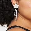 Shell Flower Earrings with Acrylic Pearl Tassel - Wild Fable™ White - 2 of 3