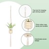 Unique Bargains Handmade Cotton Rope Hanging Basket Holder 39 Inch White 2-Packs - 2 of 4